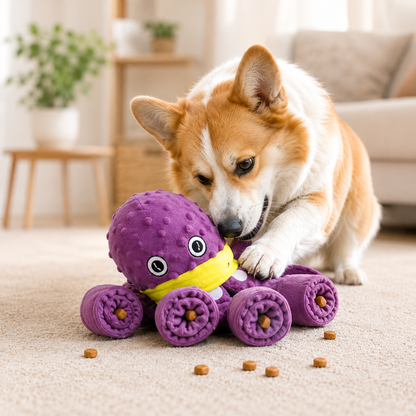 Hundespielzeug Oktopus – Spielspaß und langsameres Fressen in einem