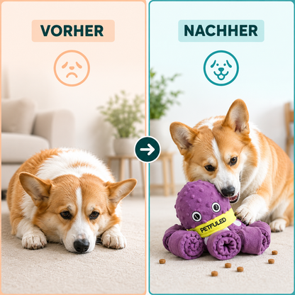 Hundespielzeug Oktopus – Spielspaß und langsameres Fressen in einem